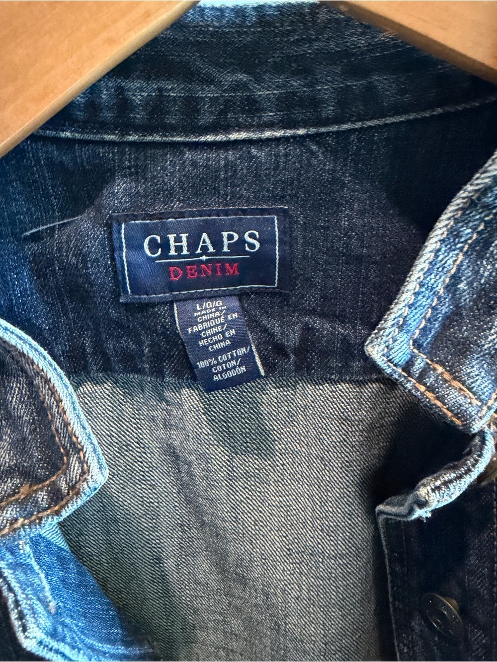 Chaps Dark Blue Denim Jean Jacket - Picture 3 of 3